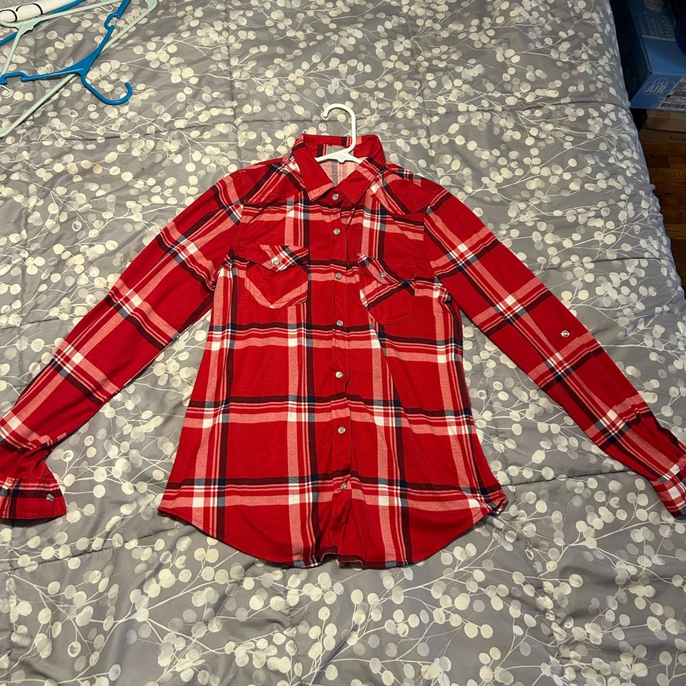 Flannel button up super soft material